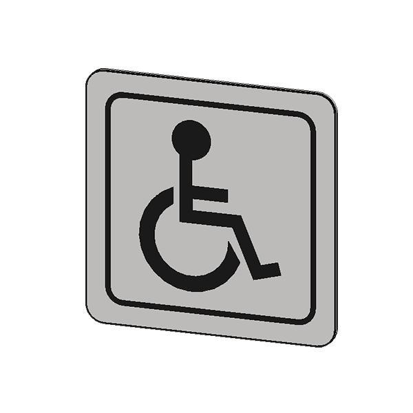 A10 100mm SS Handicap Sign