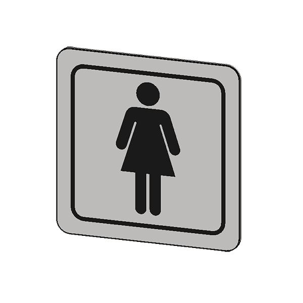 A8 100mm SS Female Sign