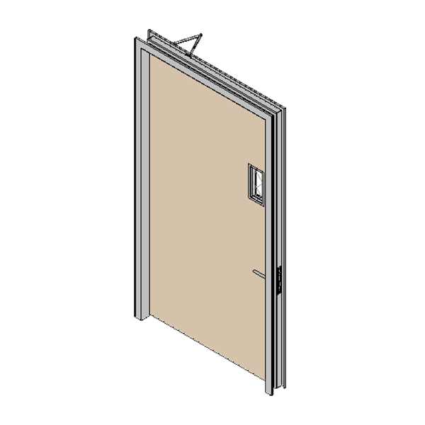 One Hour Fire Rated Door Single Leaf Vision Panel Rectangle