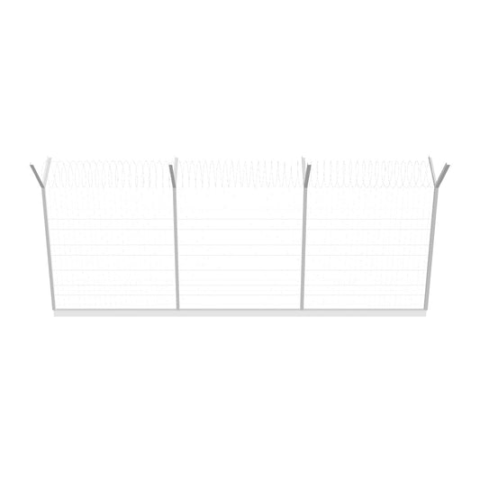 Anti-Climb Fencing Barbed Wire V-Shape Top