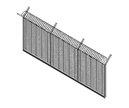 Anti-Climb Fencing Barbed Wire V-Shape Top