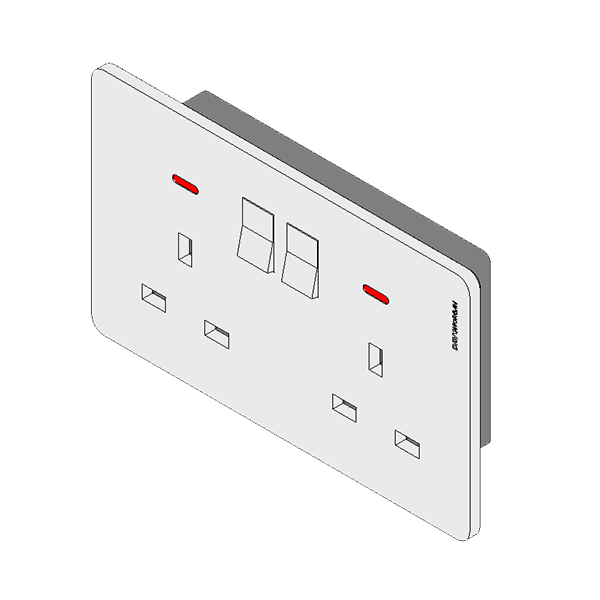 DavyMorgan DM1-2G13A Socket-White