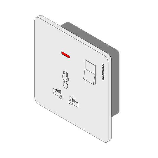 DavyMorgan DM1-Universal Switch Socket Neon-White