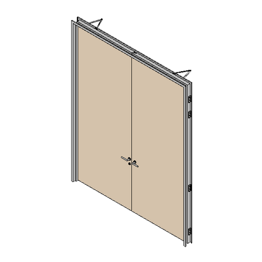 One Hour Fire Rated Door Double Leaf Solid - 3 Meter