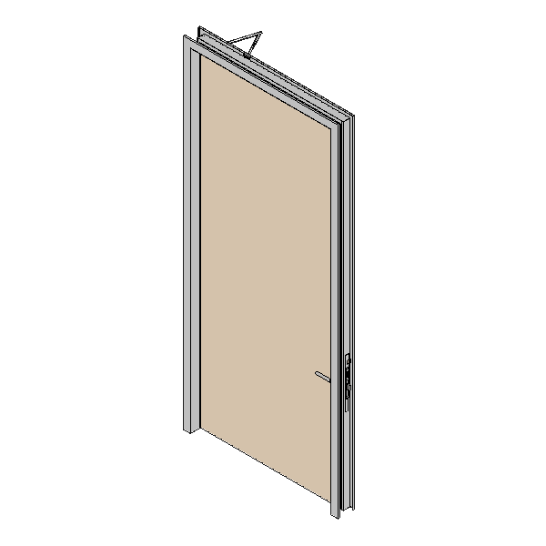 One Hour Fire Rated Door Single Leaf Solid - 3 Meter