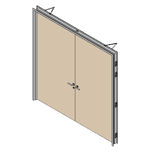 One Hour Fire Rated Door Double Leaf Solid