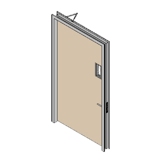 One Hour Fire Rated Door Single Leaf Vision Panel Rectangle