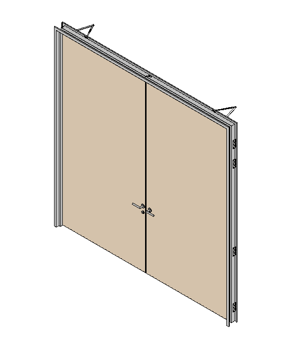 Two Hour Fire Rated Door Double Leaf Solid - 3 Meter