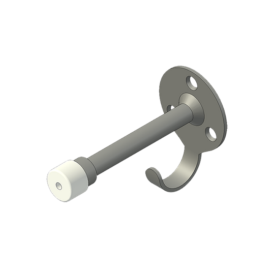 D'Cube Stainless Steel Door Stopper w Hook