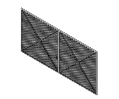 Mesh Grille Swing Gate Double