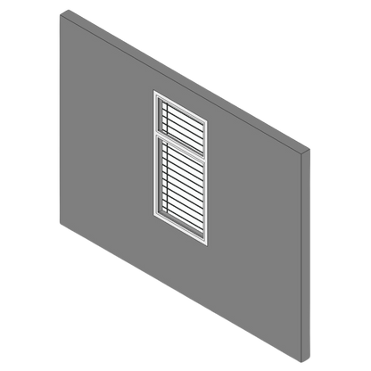 Single Casement Window with Grille