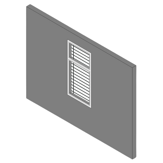 Single Casement Window with Grille