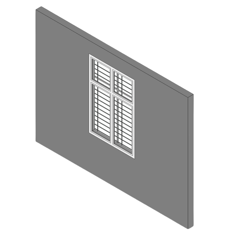 Double Casement Window with Grille