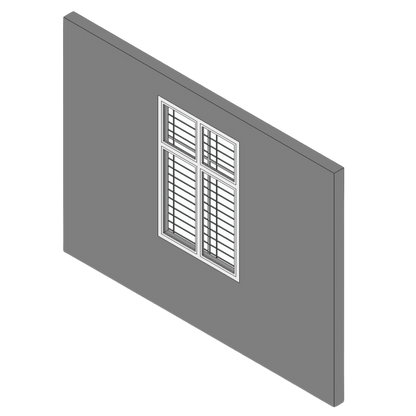 Double Casement Window with Grille