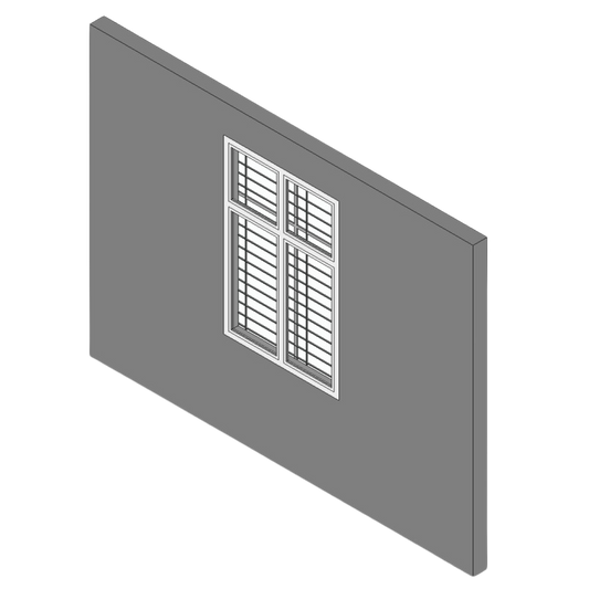 Double Casement Window with Grille