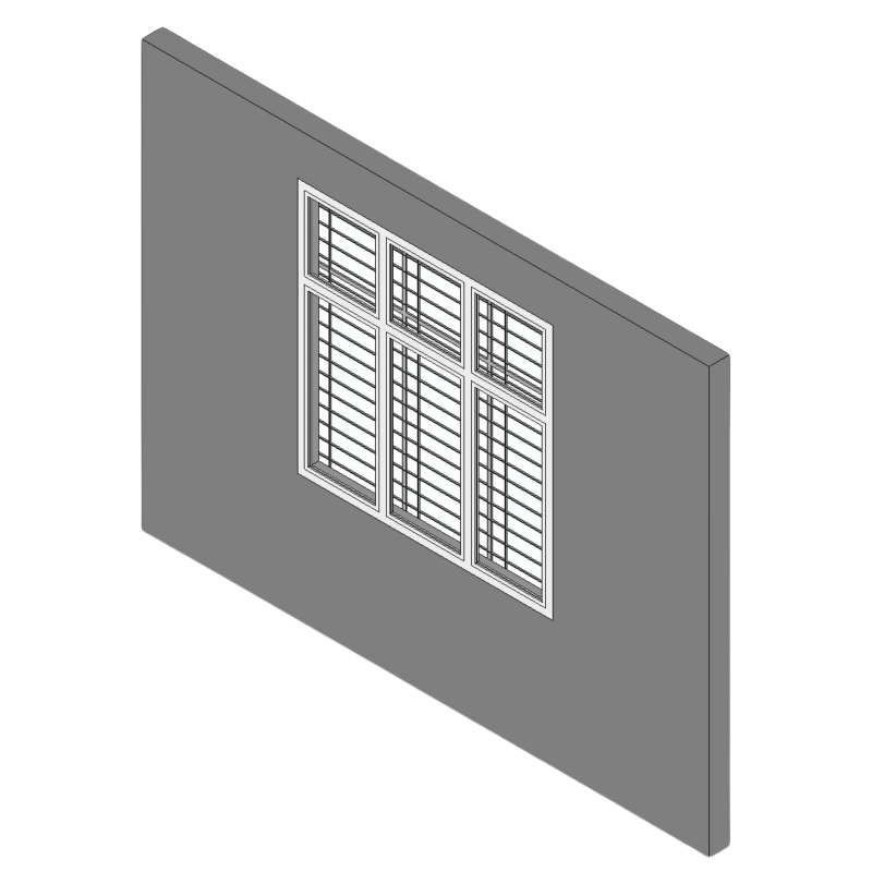 3-Panel Casement Window with Grille – Starke Lab Store