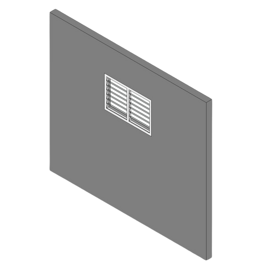 Double Panel Window with Fix Louvres