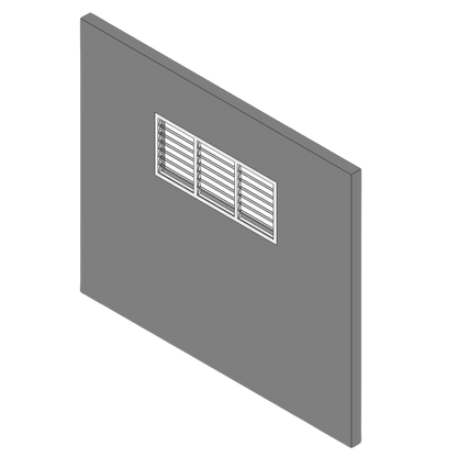 3-Panel Window with Fix Louvres