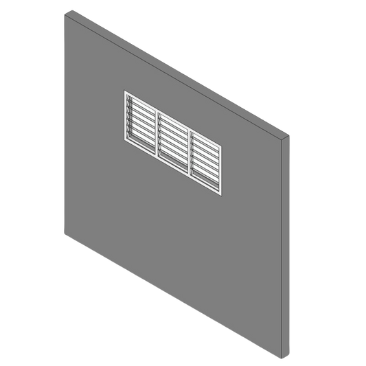 3-Panel Window with Fix Louvres