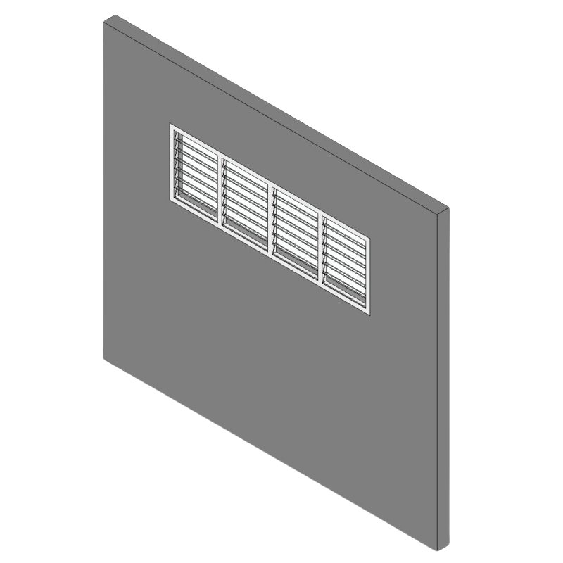 4-Panel Window with Fix Louvres