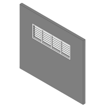 4-Panel Window with Fix Louvres