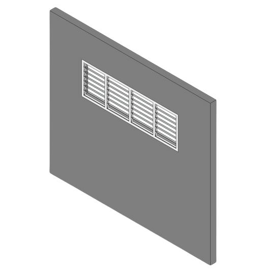 4-Panel Window with Fix Louvres