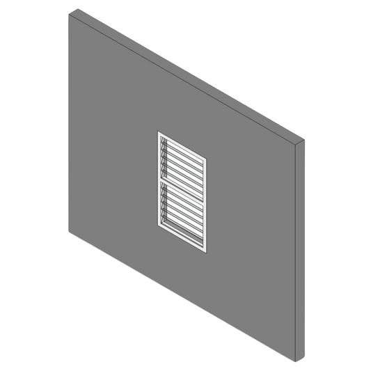 Double Panel Vertical Window with Fix Louvres