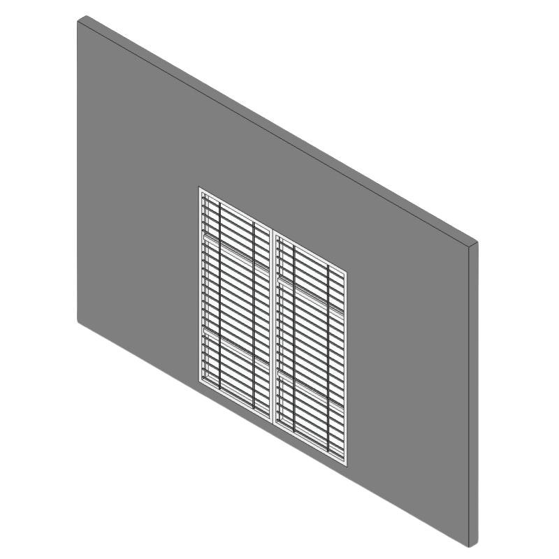 Double Panel Custom Window with Grille