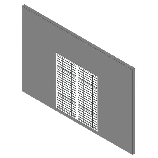 Double Panel Custom Window with Grille