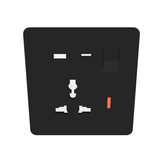 DavyMorgan DM1-USB+TypeC Multi Wall Socket-B&DG