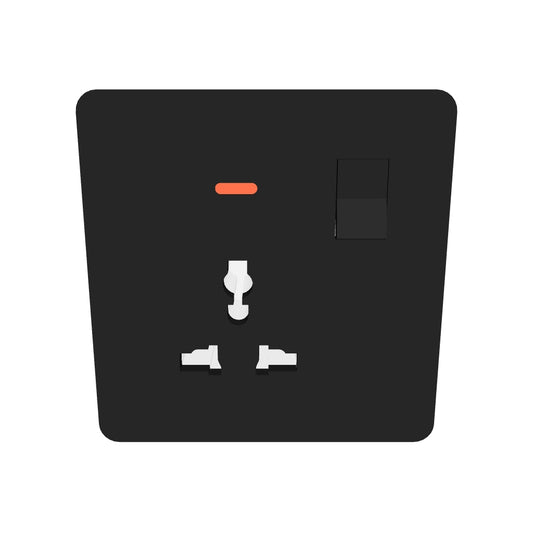 DavyMorgan DM1-Universal Switch Socket Neon-B&DG