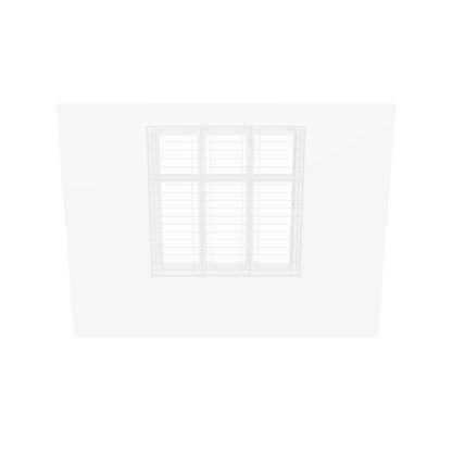 3-Panel Casement Window with Grille