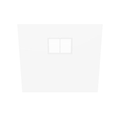 Double Panel Window with Fix Louvres