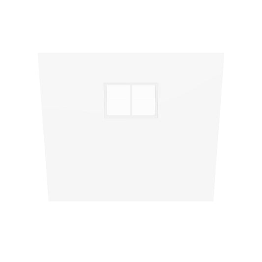 Double Panel Window with Fix Louvres