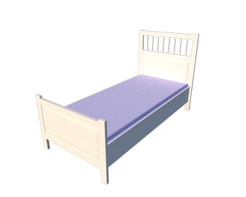 Single Wooden Bed